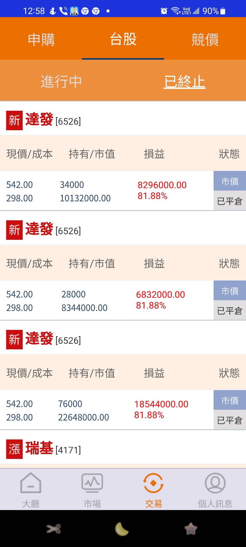 詐騙集團在後台操作顯示達發中籤獲利率驚人。