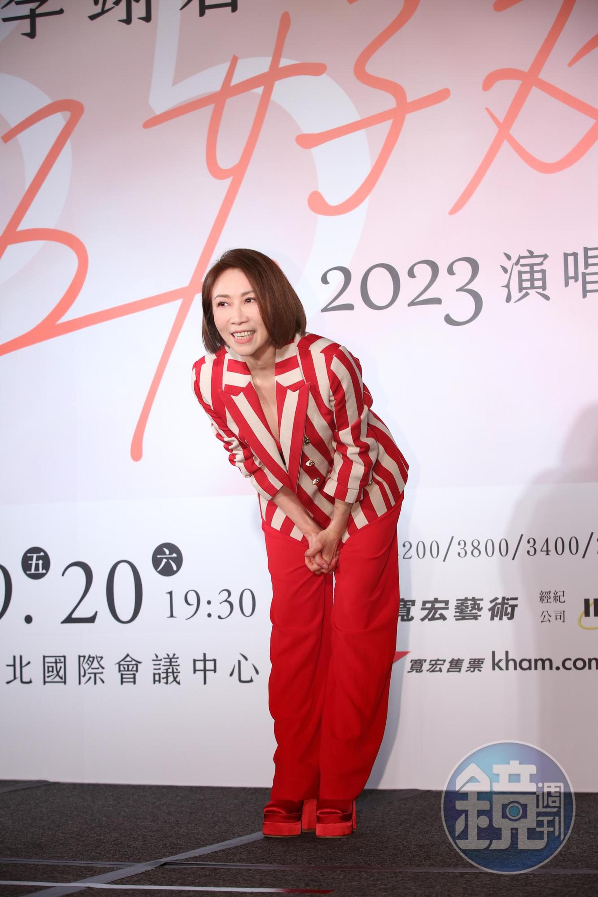 李翊君期待辦演唱會，因為舞台上有做很多不同的設計，也會有很多新作品。