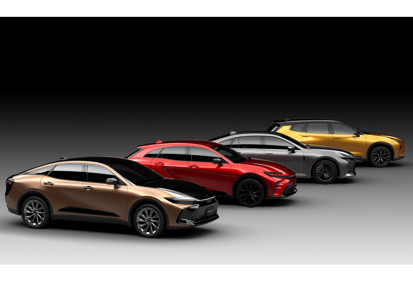 十六代Crown除了Crossover跨界房車之外，還有具備情感氛圍的「Sport SUV 」，為傳統口味需求而準備的「Sedan」、和具有舒適駕駛的功能性SUV「Estate」。