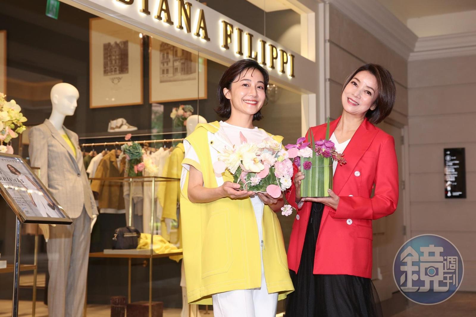 王渝文(右)與陳婉婷出席Fabiana Filippi活動。