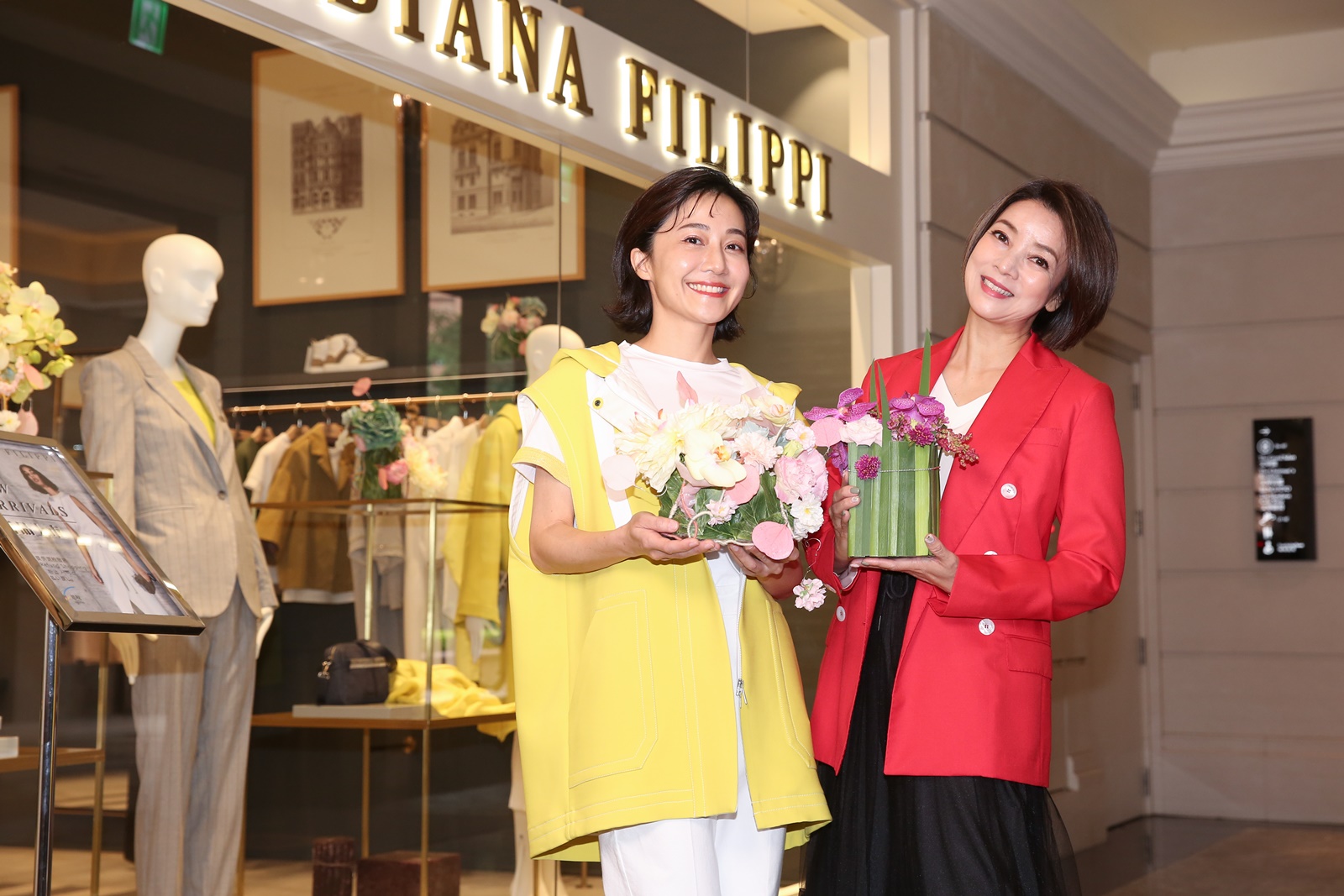 王渝文（右）與陳婉婷出席Fabiana Filippi活動。