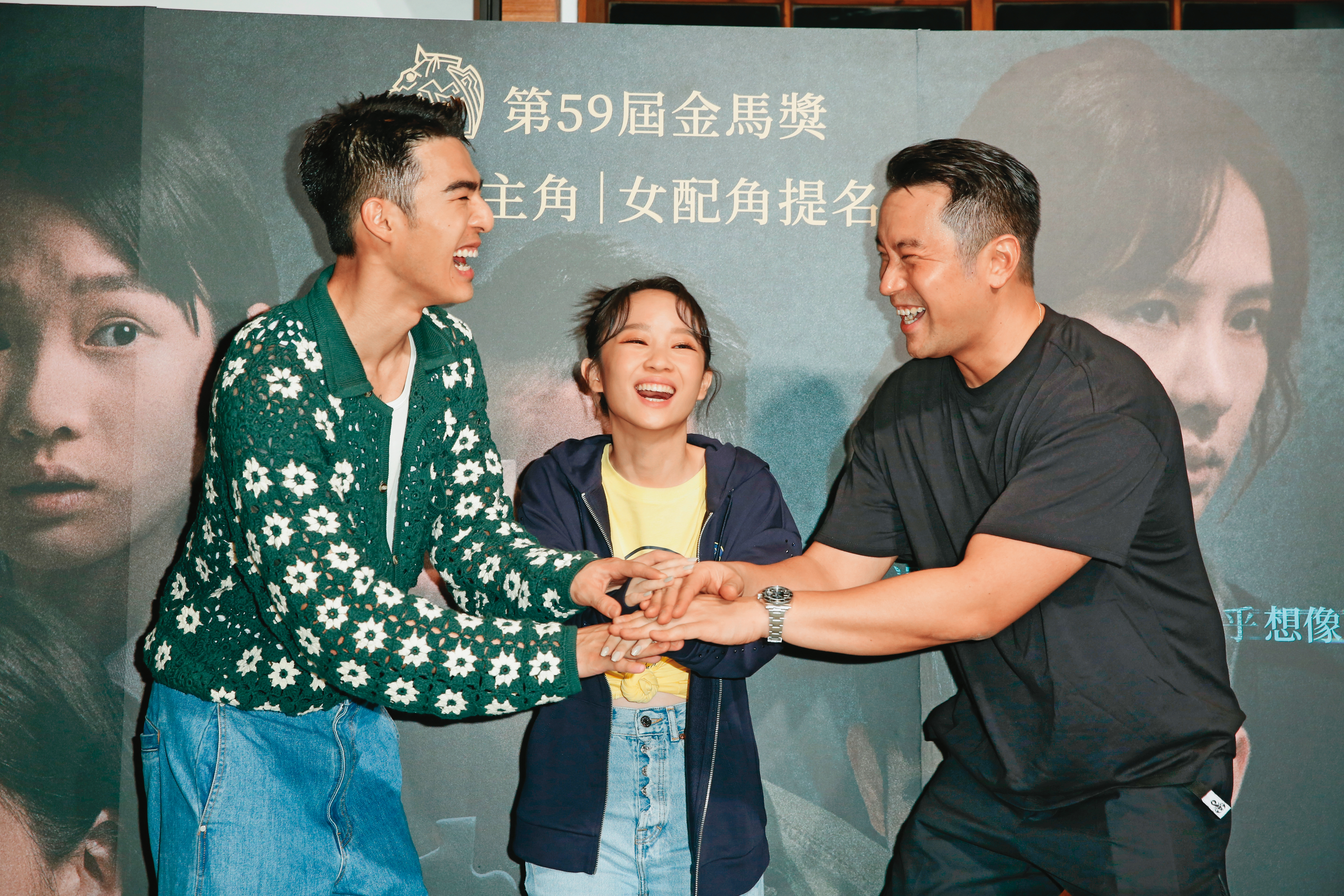 張孝全(右)與陳昊森(左)、方郁婷(中)合演的《罪後真相》,讓他入圍第59屆金馬獎最佳男主角、第4屆台灣影評人協會的最佳男演員獎。