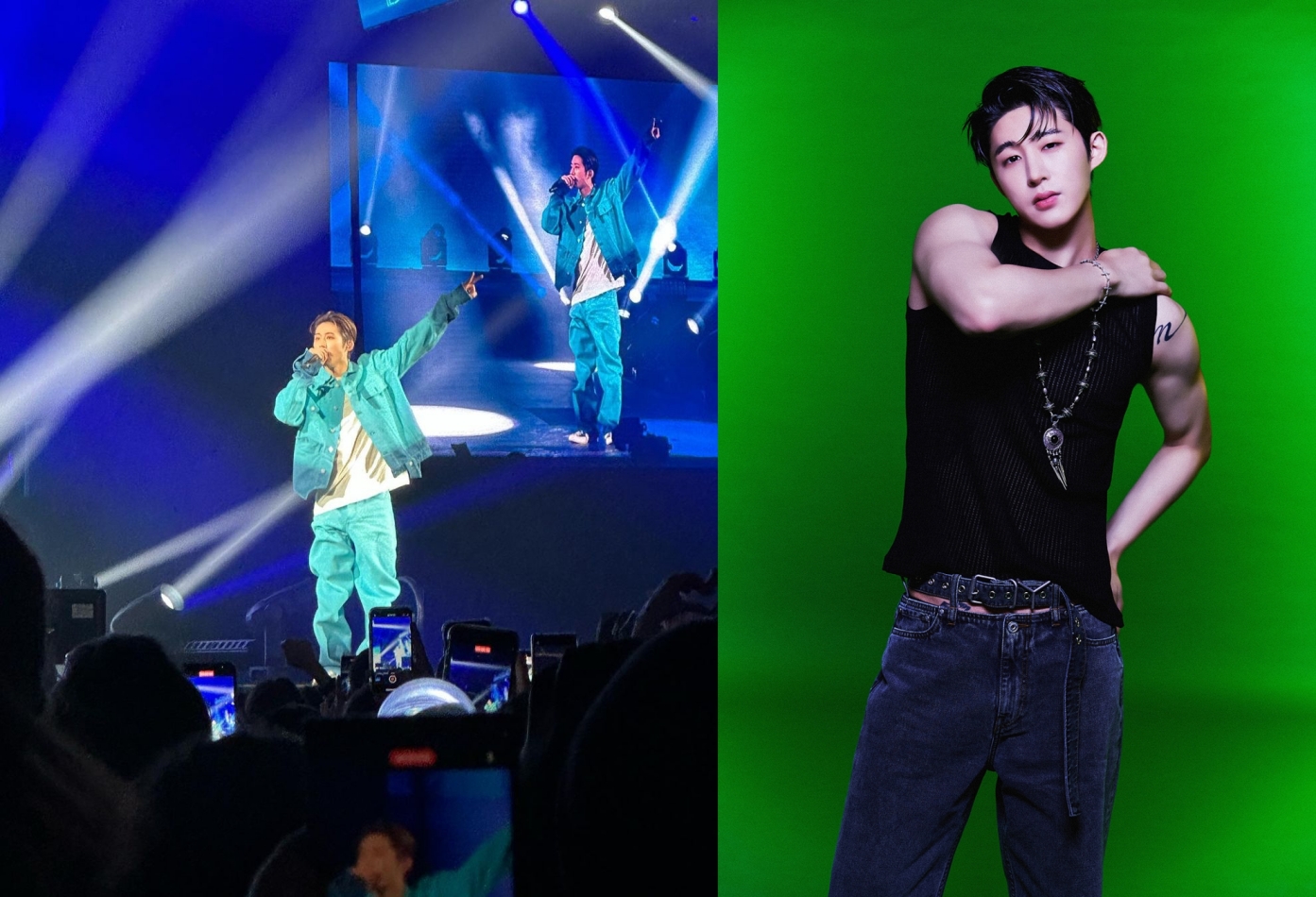 iKON的前隊長B.I(金韓彬)將攜新專輯來台舉辦演唱會。(左翻攝B.I INS,右為華藝娛樂提供)