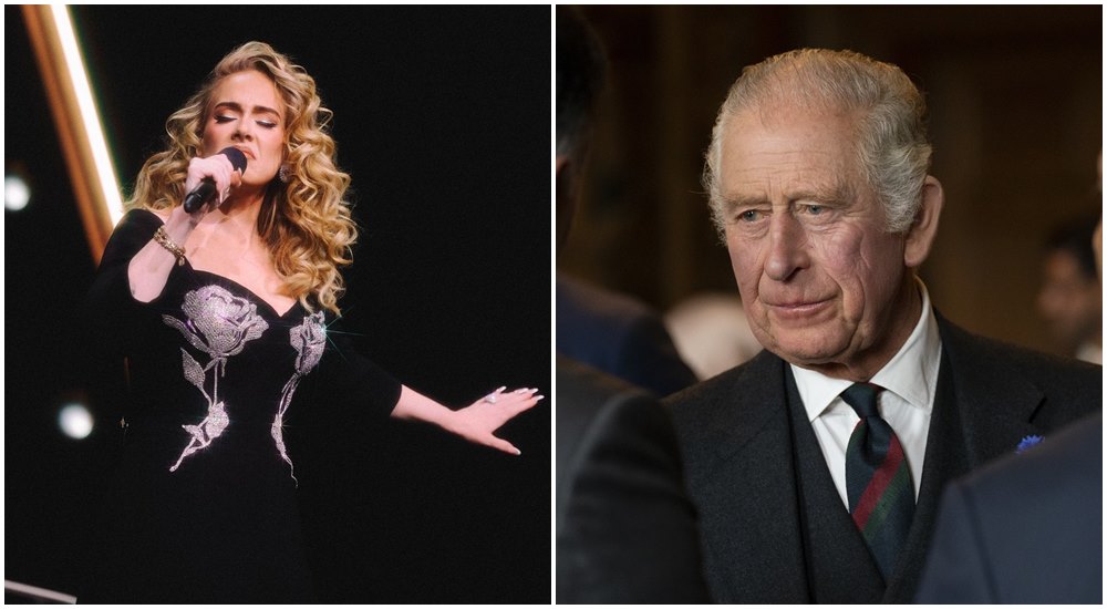 愛黛兒（左圖）因檔期因素無法參加查爾斯三世（右圖）的加冕音樂會。（翻攝Adele IG、The Royal Family臉書）