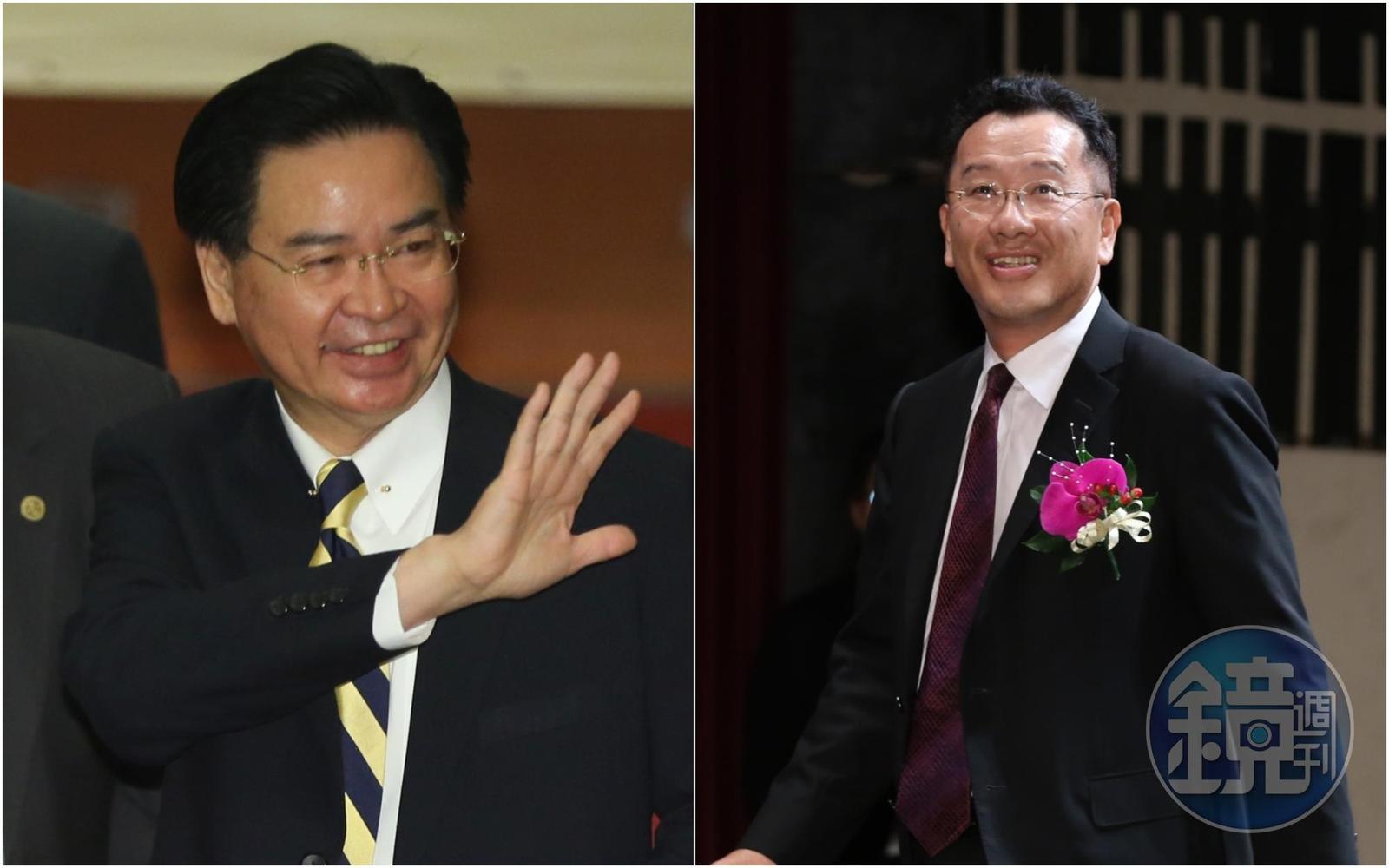 吳釗燮(左)與顧立雄(右)已飛抵美國來到AIT華府總部,將與美方官員進行台美國安會議。(本刊資料照)