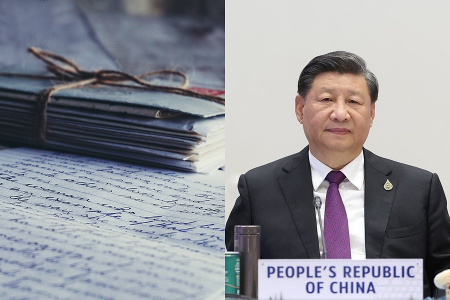 英國一名戰俘的女兒，在父親死後寫信給中國國家主席習近平（右），沒想到竟獲得本人回應。（左為示意圖，pexels提供；右圖翻攝自秦剛Twitter）