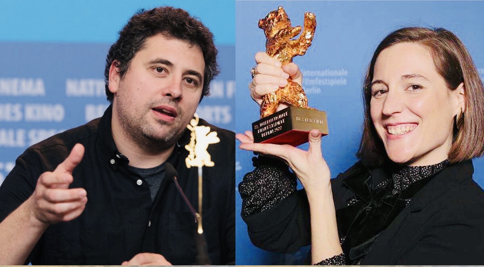 羅馬尼亞導演哈都裘德與西班牙女導演卡拉西蒙分獲2021與2022年柏林影展金熊獎，2人今年同時擔任本屆柏林影展評審。（海鵬提供）