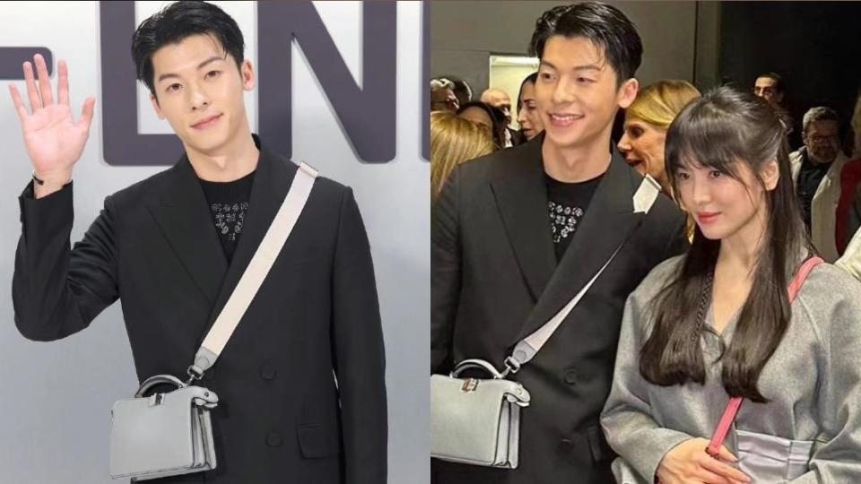 許光漢與宋慧喬同框，而場外也有許多粉絲在追逐許光漢。（翻攝自微博）