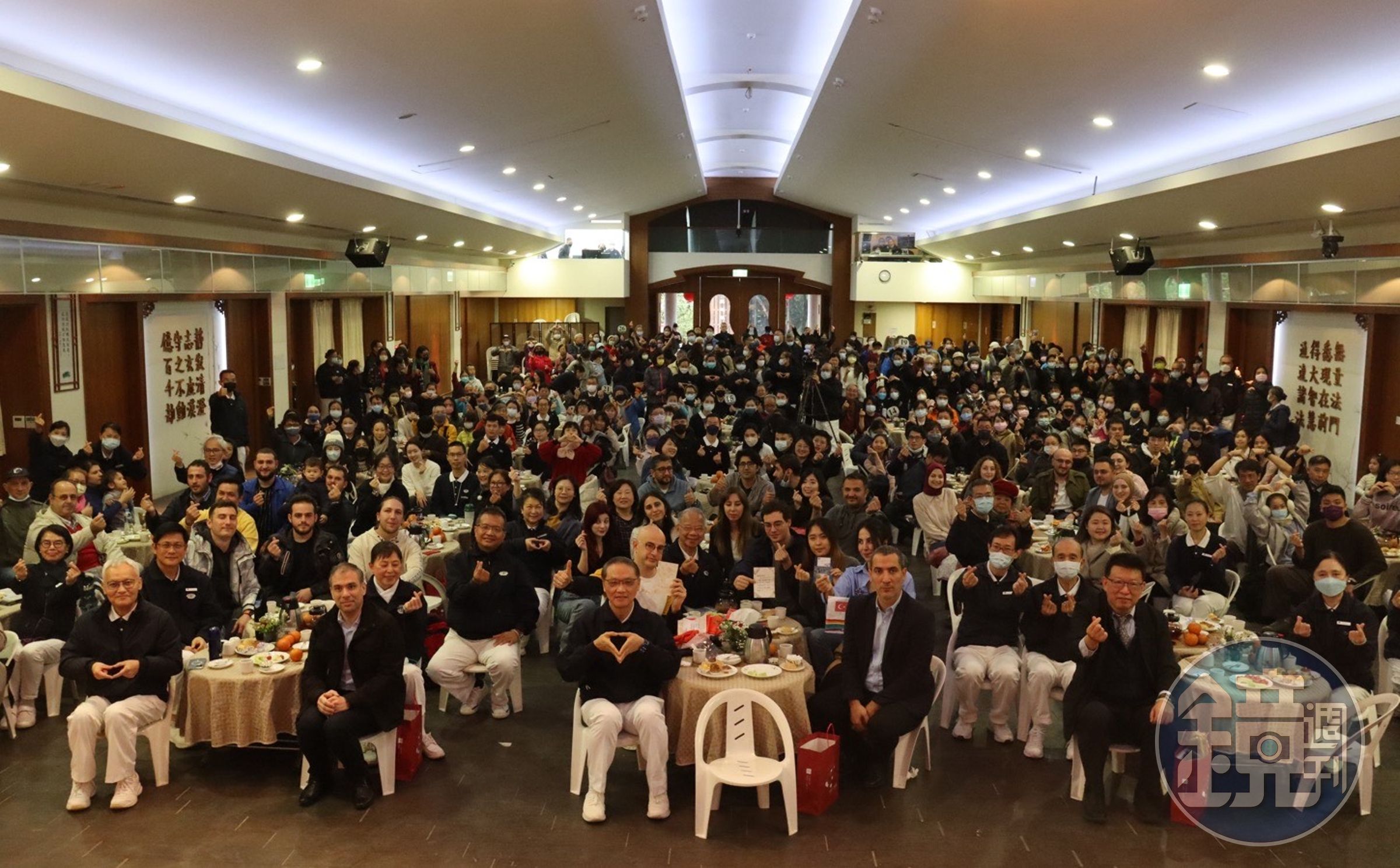 慈濟基金會今舉辦感恩茶會，邀請駐台土耳其辦事處、國家特搜隊及志工等與會。（慈濟基金會提供）