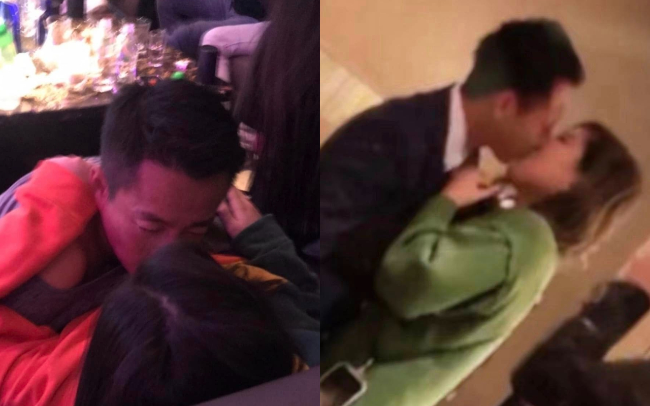 即使大S不親汪小菲(左圖左、右圖左),他還是有很多「妹」可親啊!(翻攝自葛斯齊臉書)