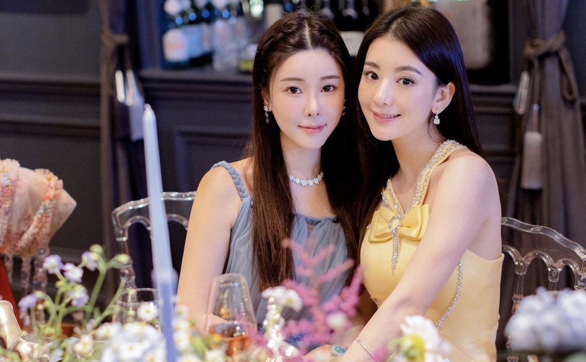 香港28歲名媛蔡天鳳（左）與「天王嫂」郭富城妻子方媛關係親密。（翻攝蔡天鳳IG）