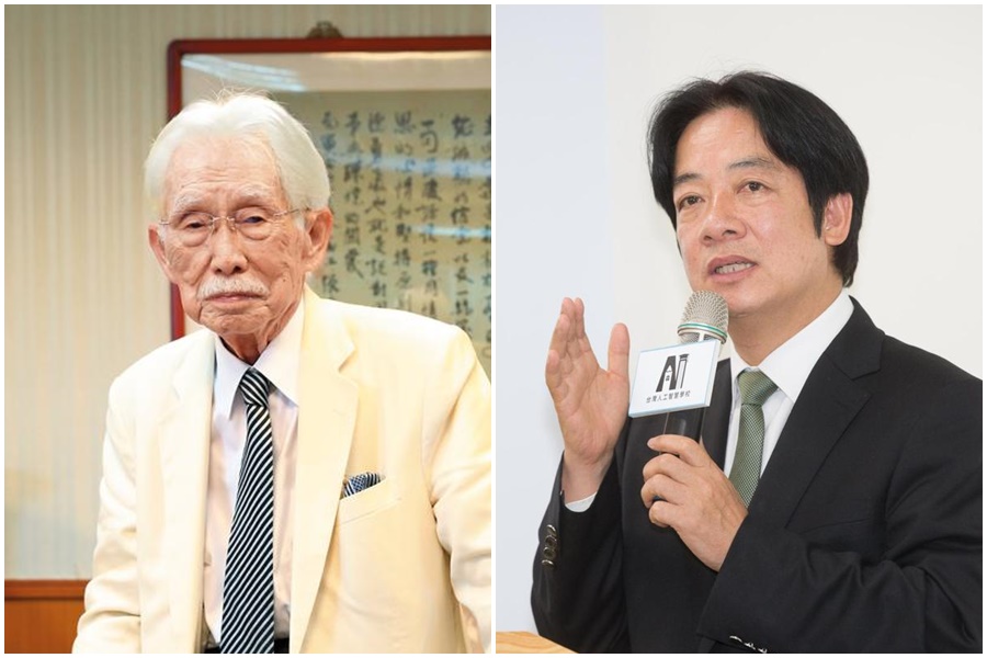 對於辜寬敏（左）離世，賴清德（右）在臉書表示哀悼與不捨「這是國家的損失，請家屬節哀保重，台灣就交給我們」。（本刊資料照）