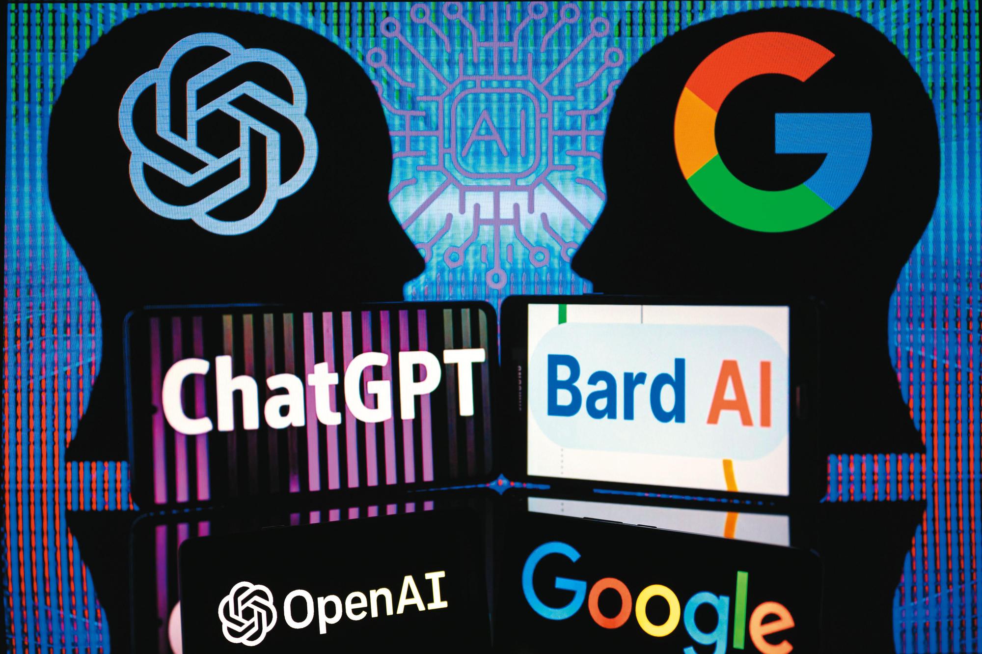 Microsoft、Google等科技巨頭紛紛投入生成式AI技術開發,帶動聊天機器人與高速運算相關商機。(東方IC)