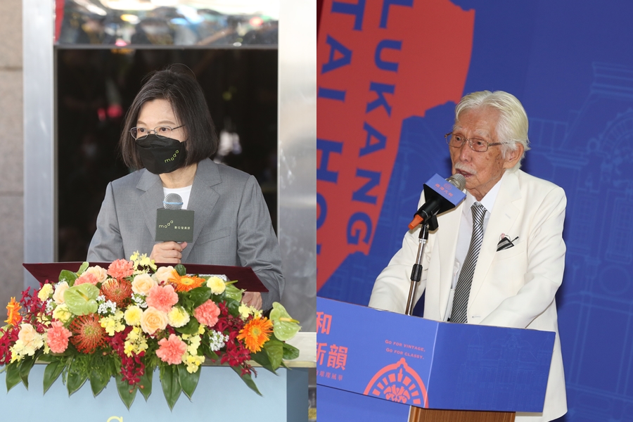 總統府資政辜寬敏（右）今辭世，總統蔡英文（左）也發聲表達不捨。（本刊資料照）