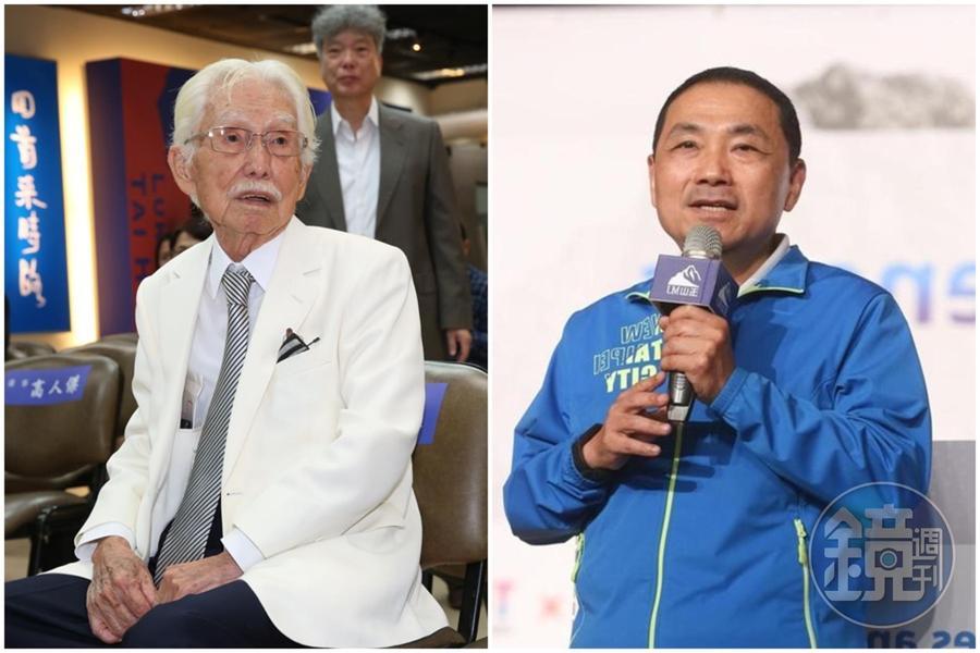 辜寬敏（左）曾於2021年大讚侯友宜（右）是國民黨內當時最懂台灣社會的政治人物。（本刊資料照）