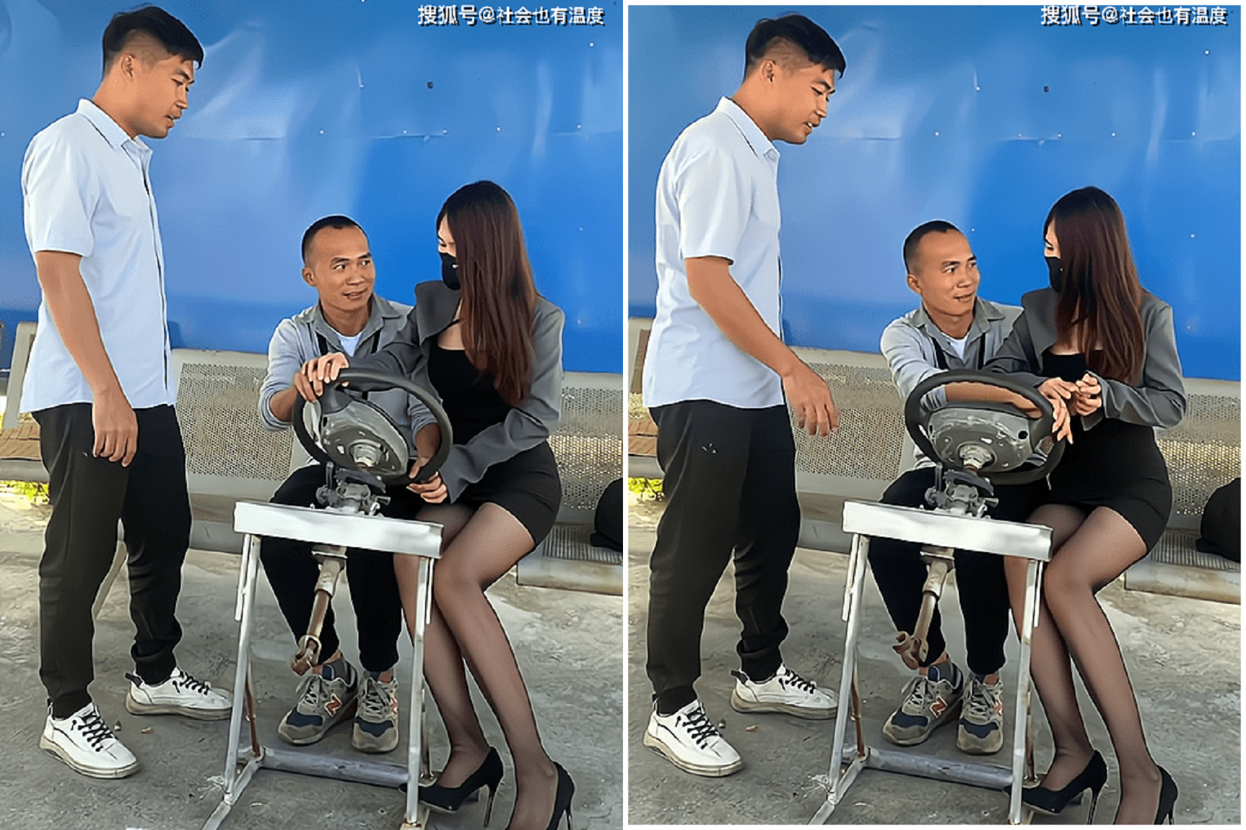 想當老司機？這間駕訓班滿足你的欲望，「黑絲正妹助教」教你開車好高潮。（翻自《搜狐》）