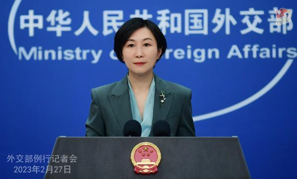毛寧稱,「新冠病毒溯源是科學問題,不應當被政治化」。(翻攝自中國外交部)