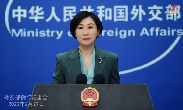 毛寧稱,「新冠病毒溯源是科學問題,不應當被政治化」。(翻攝自中國外交部)