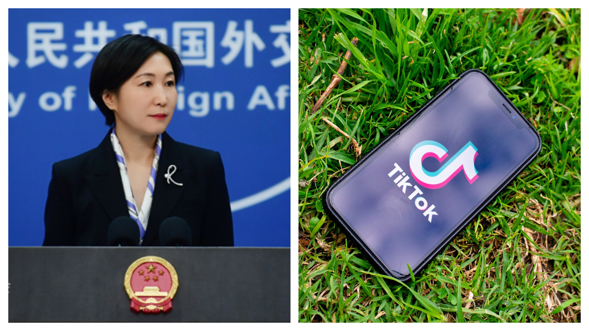 中國外交部連續兩天抨擊西方國家禁TikTok，「太不自信」「停止泛化、濫用國家安全概念」。（翻攝自中國外交部官網、Pixabay／Image by Kon Zografos）