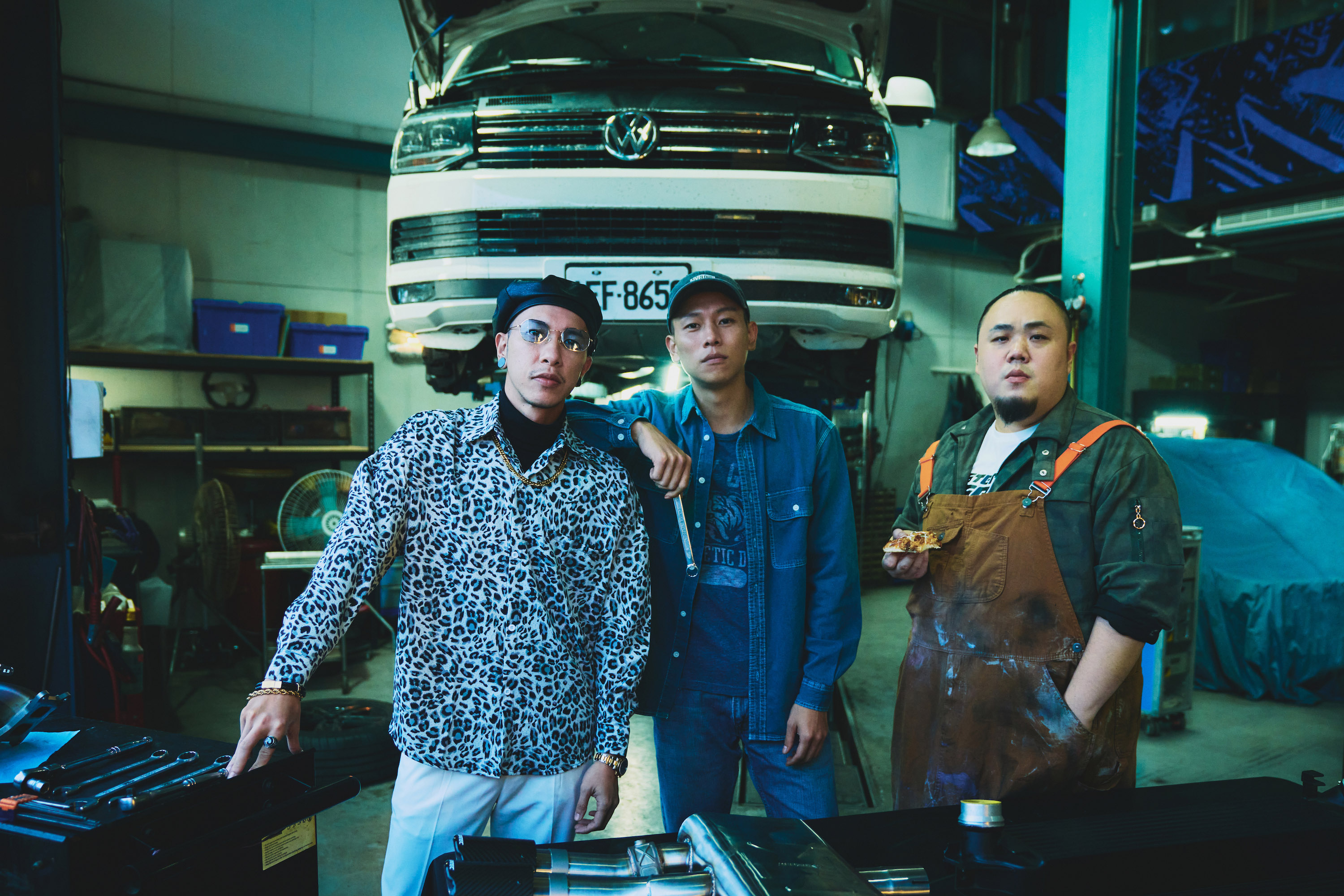 瘦子以電影中的演出經歷，與大淵及小春一起創作電影主題曲。（寬銀慕電影製作有限公司提供）