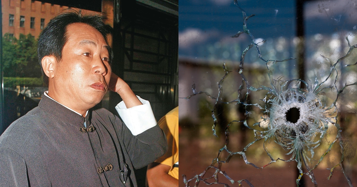 盧照琴（左）今年1月才出獄，今又捲入社會案件，其嘉義的公司遭人連開5槍。右為彈孔示意圖。（東方IC、pexels）