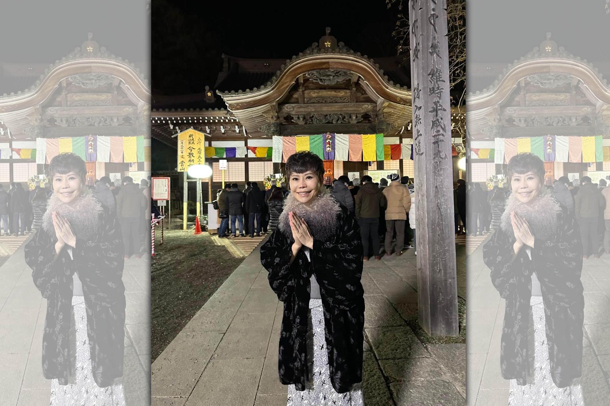 詹雅雯身體狀況受關注，她年初還到日本旅遊放鬆心情。（翻攝自詹雅雯臉書）