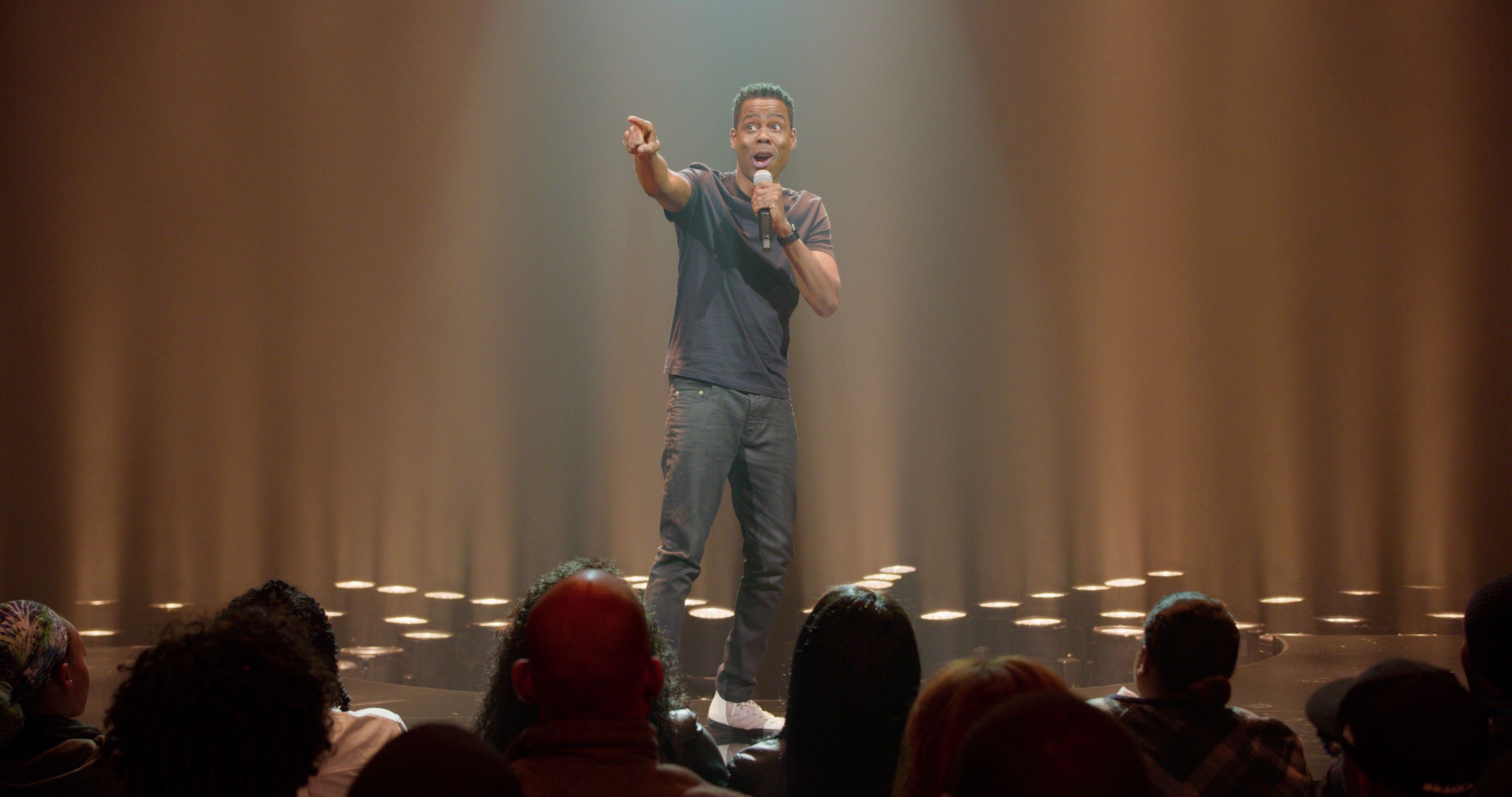 克里斯洛克終於打破沉默，準備好要回應在奧斯卡獎被打的風波。（Netflix提供）