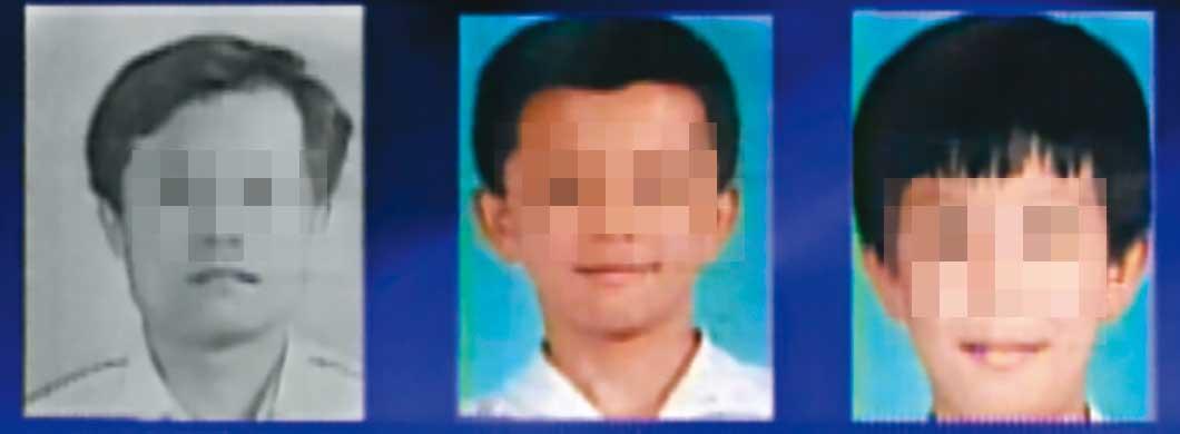 吳姓男子及2名就讀國中的兒子，一家三口慘死汪萬寶刀下。（東森新聞提供）
