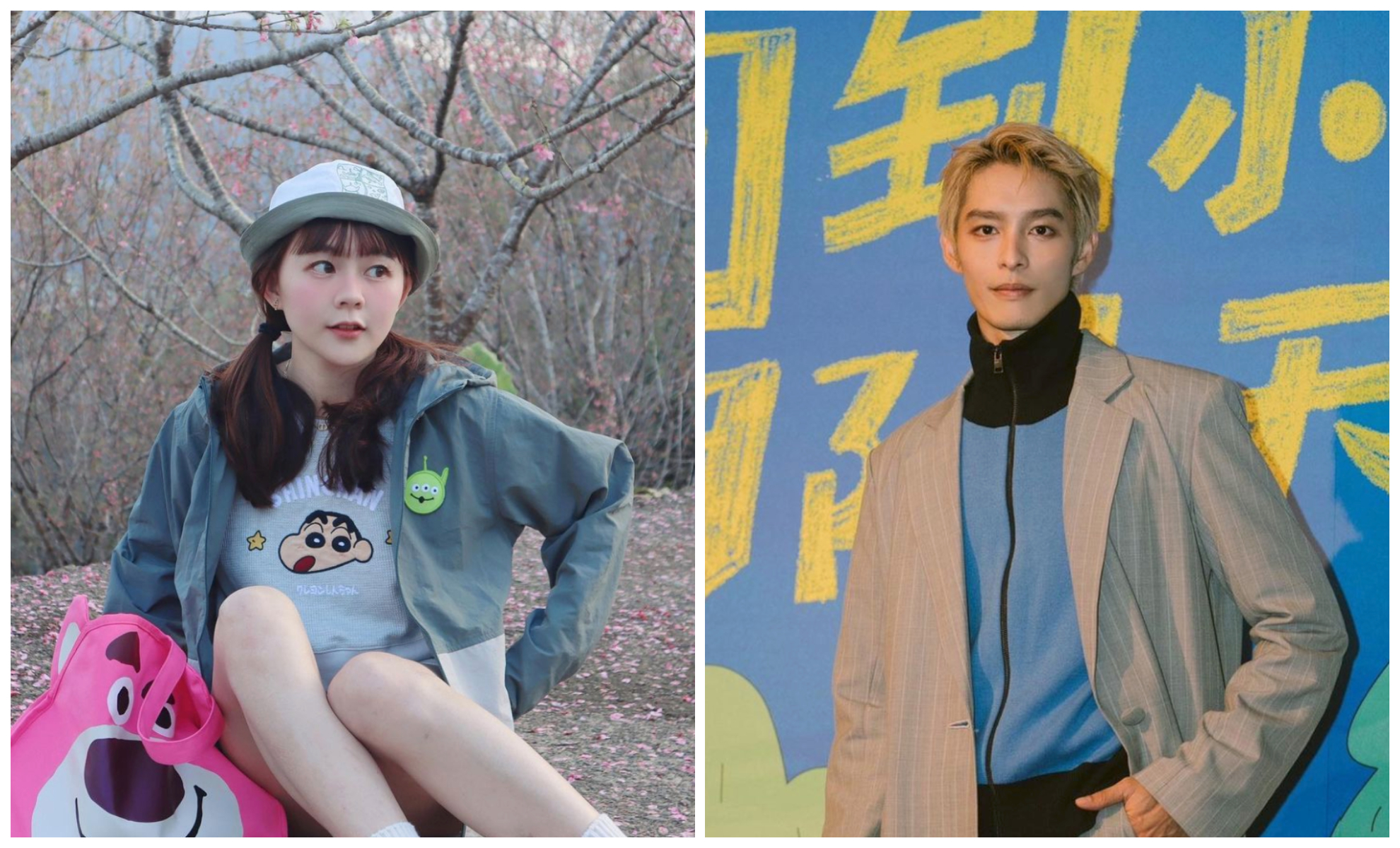 鍾蕙羽（左圖）與曹佑寧（右圖）分手2年。（翻攝鍾蕙羽IG、曹佑寧IG）