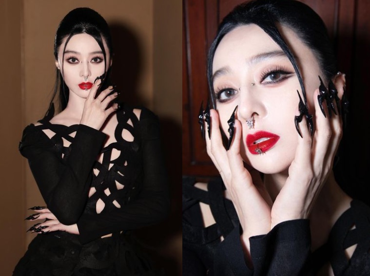 范冰冰「哥德式」新造型讓部分網友不買單。（翻攝自范冰冰IG）