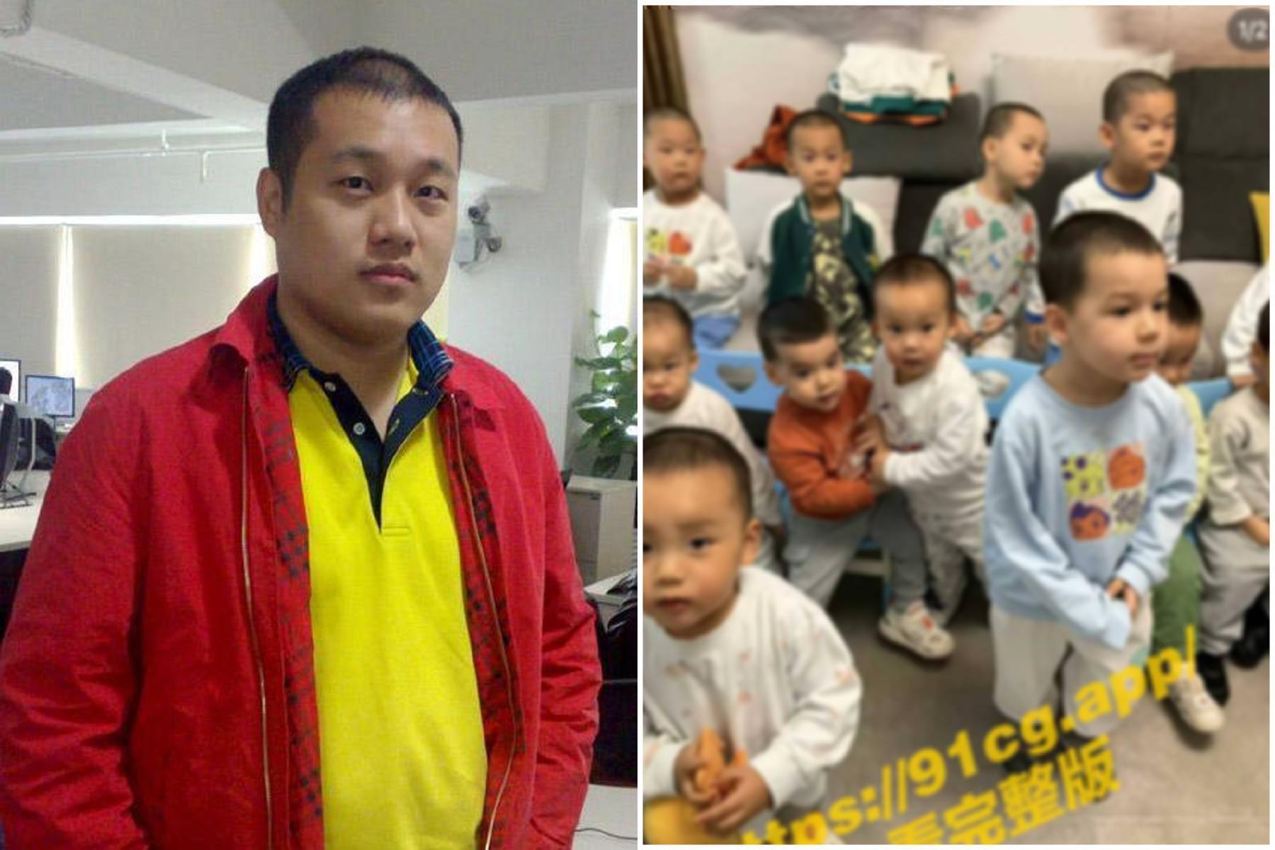 有錢太任性射不停!45歲徐波找6正妹瘋狂「造娃娃」,20兒子曝光引熱議。(翻自《91吃瓜中心》+微博)