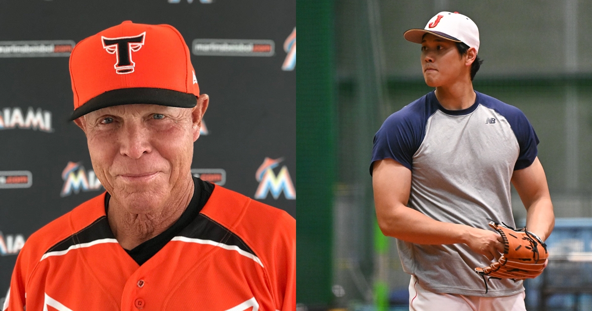 對於首戰有可能面對「投手大谷」（右），中國的美籍教練特雷納（左）希望他可以晚點到球場。（翻攝自推特@Franklynprensa、@WBCBaseball）