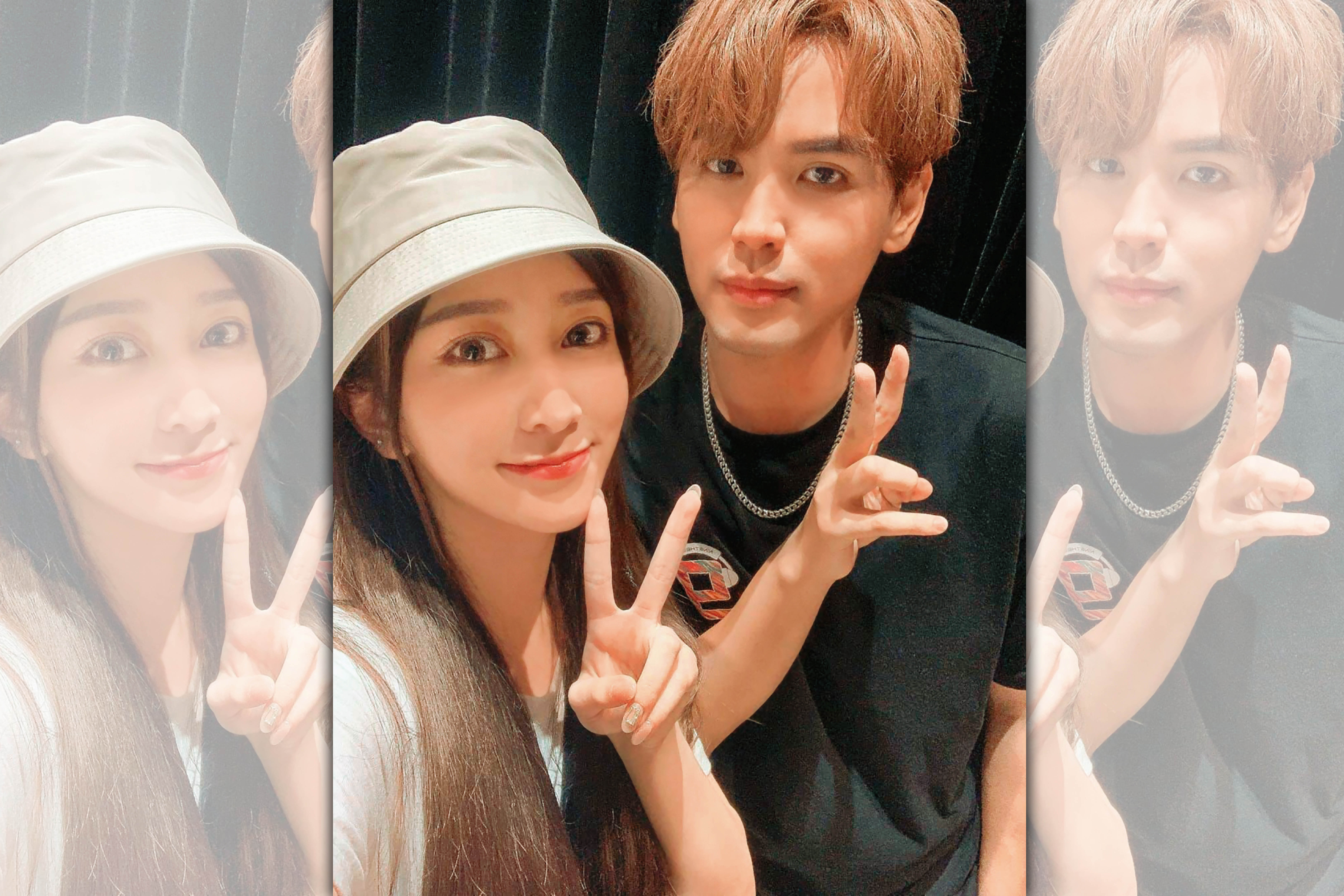 篠崎泫（左）去看陳零九（右）的演唱會時，兩人留下合照；事實上，演藝圈中關於他們的曖昧傳言正悄悄發酵。（翻攝自篠崎泫IG）