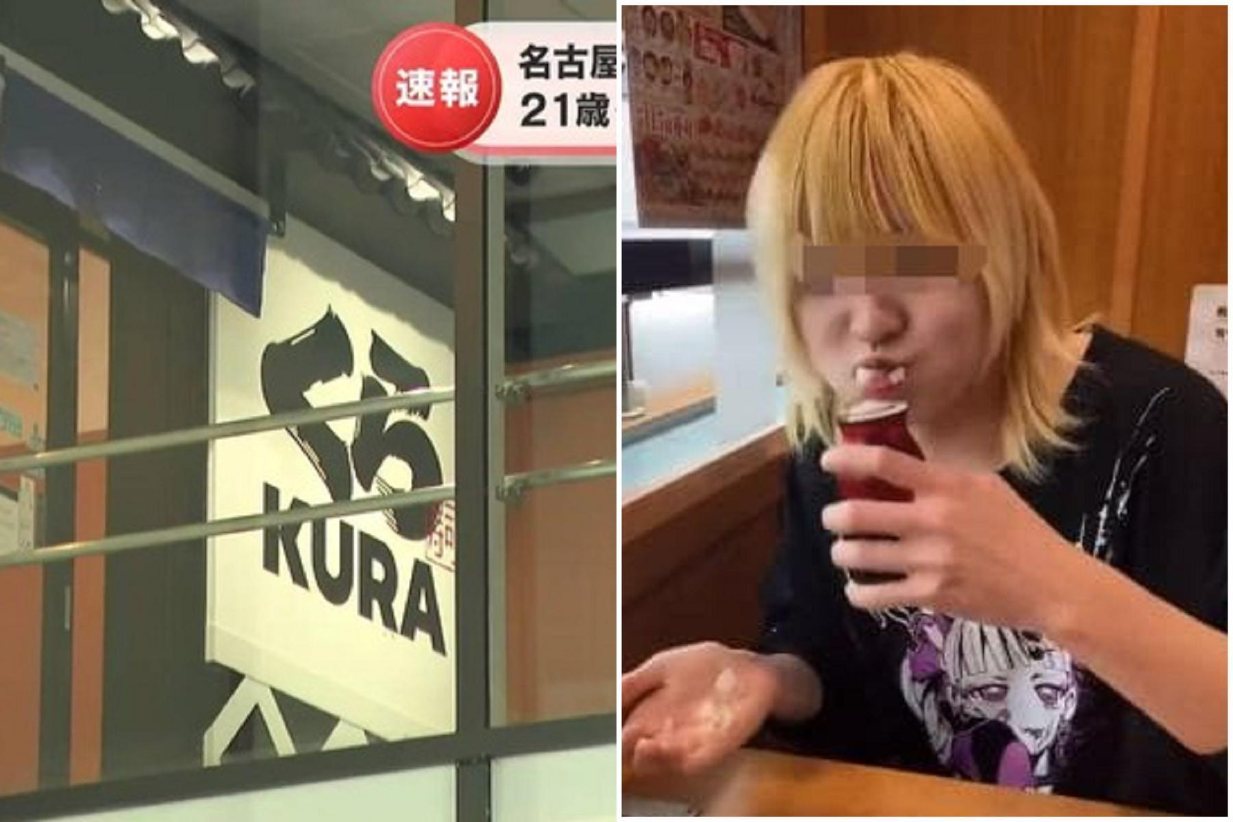 再惡搞啊!日本警方開第一槍,藏壽司「舔醬油屁孩」遭逮捕。(翻自推特)