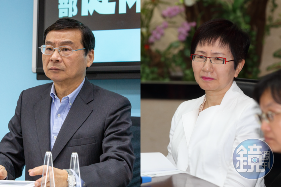 國民黨立委曾銘宗(左)日前質詢財政部長莊翠雲(右),卻質疑其是否因是女性才入閣,挨轟歧視。(本刊資料照)