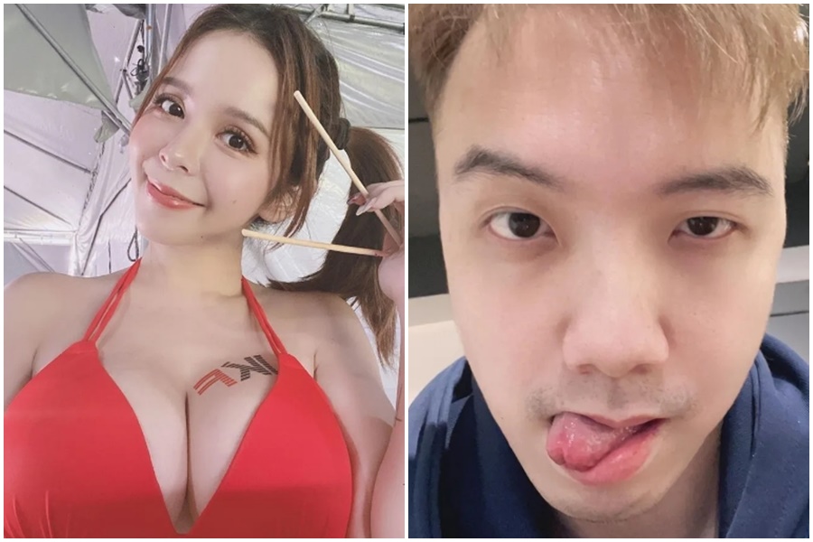 H級網美香菱，因在社群批評AV導演圤智雨是「超級心術不正的一個人」，遭對方提告妨害名譽。（翻攝自香菱、圤智雨IG）