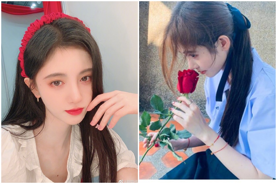 中國女星鞠婧禕，近日赴泰國旅遊時換穿當地制服拍照，被當局提醒恐觸法。（翻攝自微博）