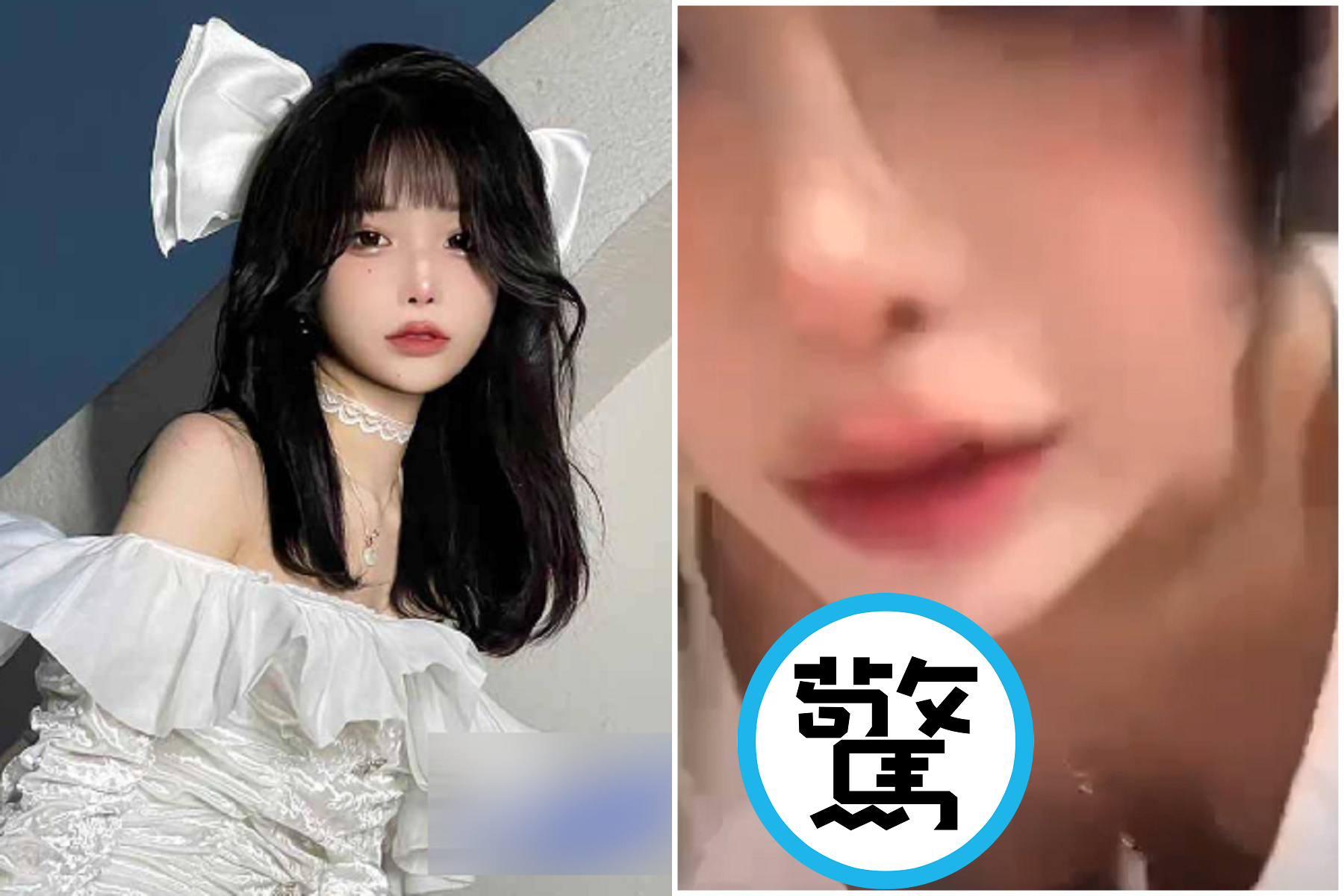 正妹主播開直播意外露點，千萬粉絲驚見「珍珠奶茶」興奮了。（翻自《51吃瓜網》）