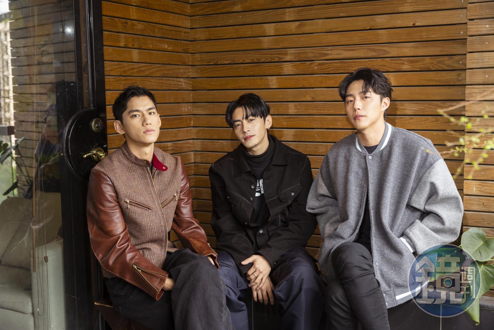 朱軒洋（左起）、宋柏緯、蔡凡熙在《黑的教育》演活各自角色，被譽「神選角」。