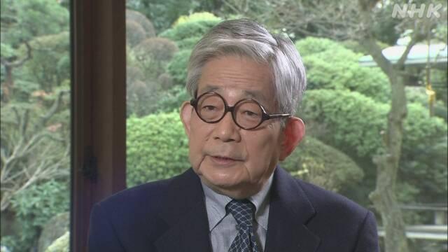 諾貝爾文學獎得主大江健三郎逝世,享壽88歲。(翻自NHK畫面)