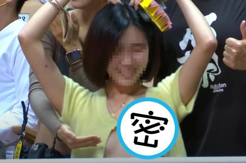 PLG女球迷大方與鏡頭互動,尺度過大引發討論。(翻攝自PLG YT頻道)