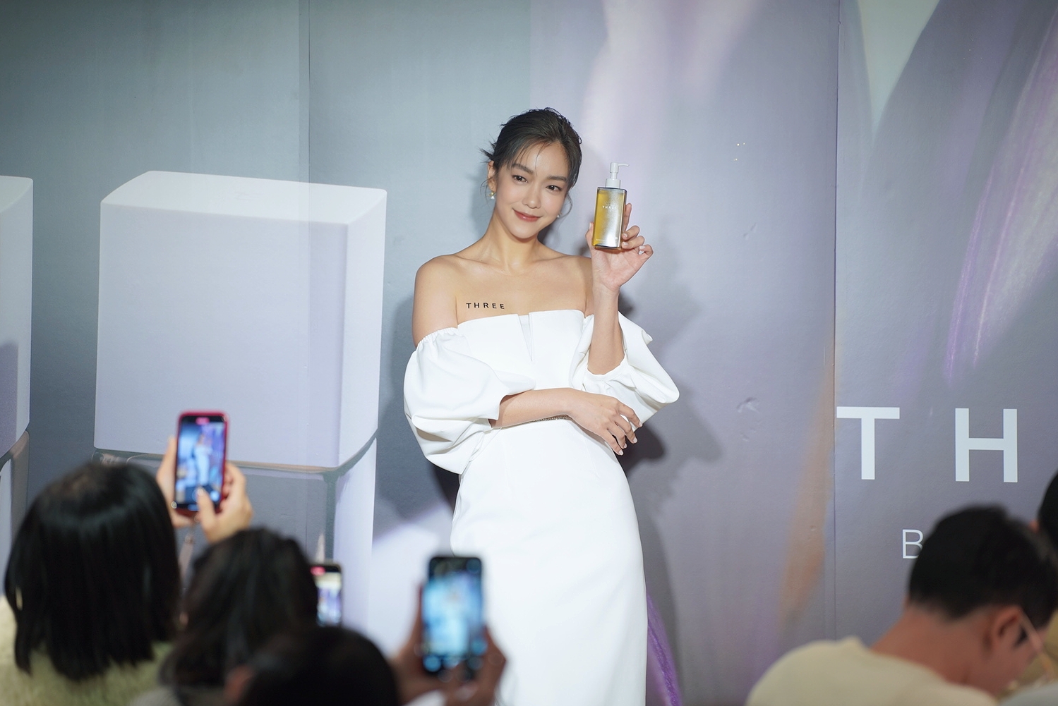 大霈今為保養品THREE站台。（旺淂窩門娛樂提供）