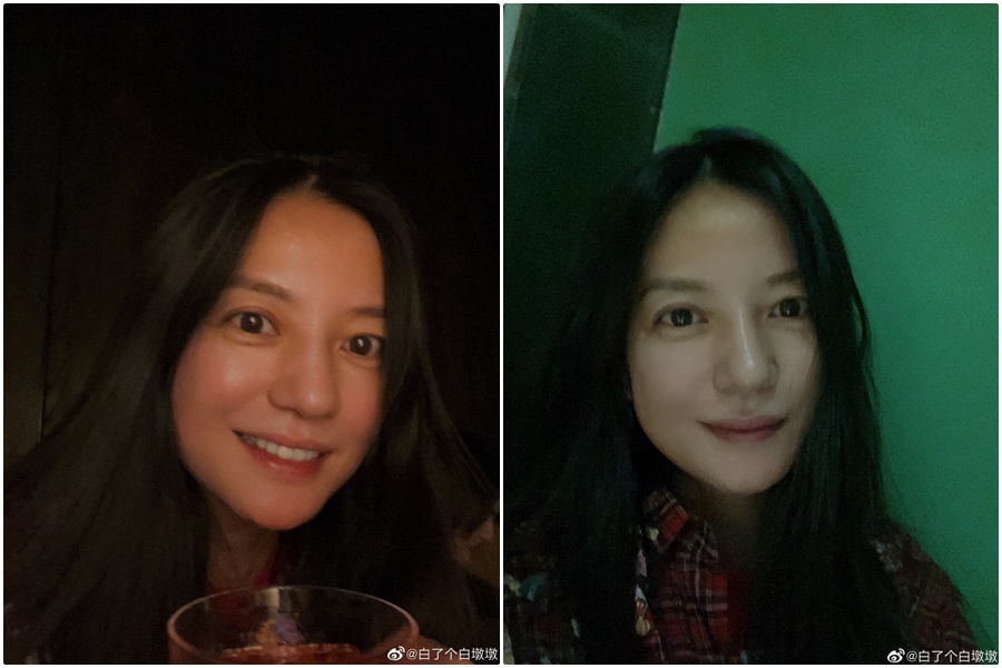 趙薇本月12日也是她47歲生日時拍下的自拍照被朋友曬出。