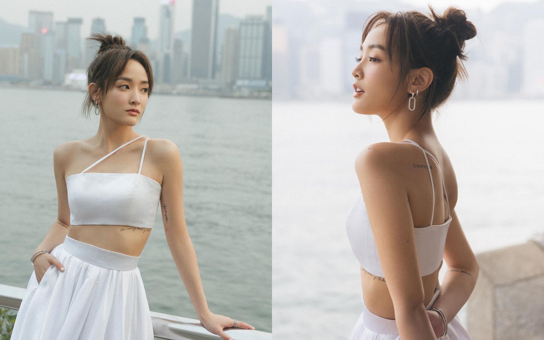 王淨日前在香港出席電影活動，並在IG發文分享美照，引來男友曹佑寧留言。（翻攝自王淨IG）