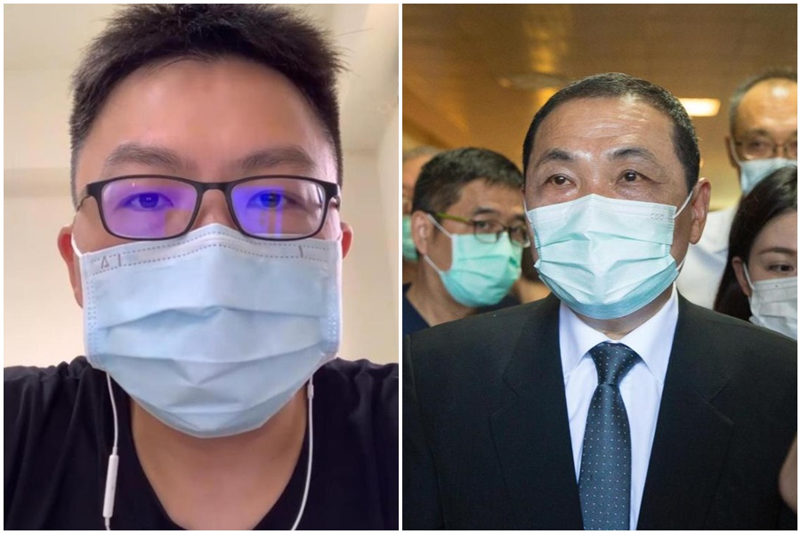 對於新北地檢署不起訴決定，恩恩爸（左）決定聲請再議，侯友宜（右）僅9字回應。（左圖翻攝自臉書，右圖本刊資料照）