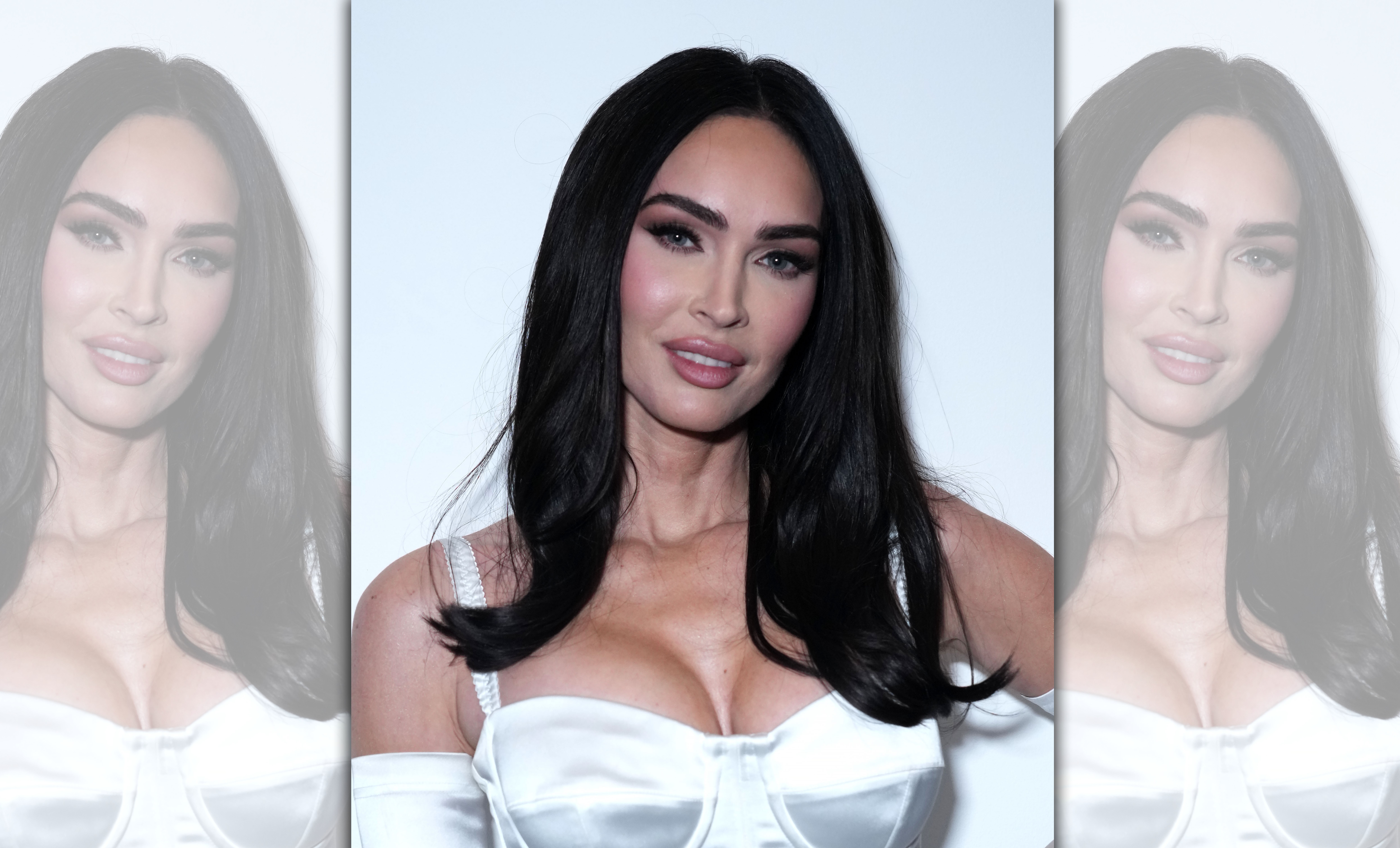 黑髮的梅根福克斯，是之前還跟男友機關槍凱利相愛在一起的。（東方IC）