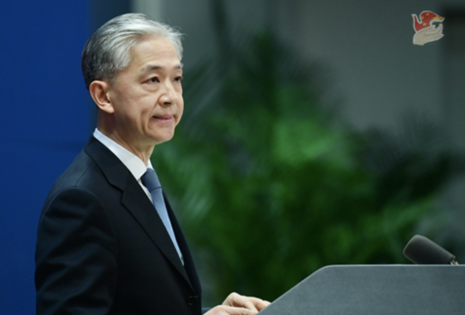 我國友邦宏都拉斯宣布正進行與中國建交事宜，中國外交部發言人汪文斌則回應我們歡迎宏方有關表態。（翻攝自中國外交部網站）