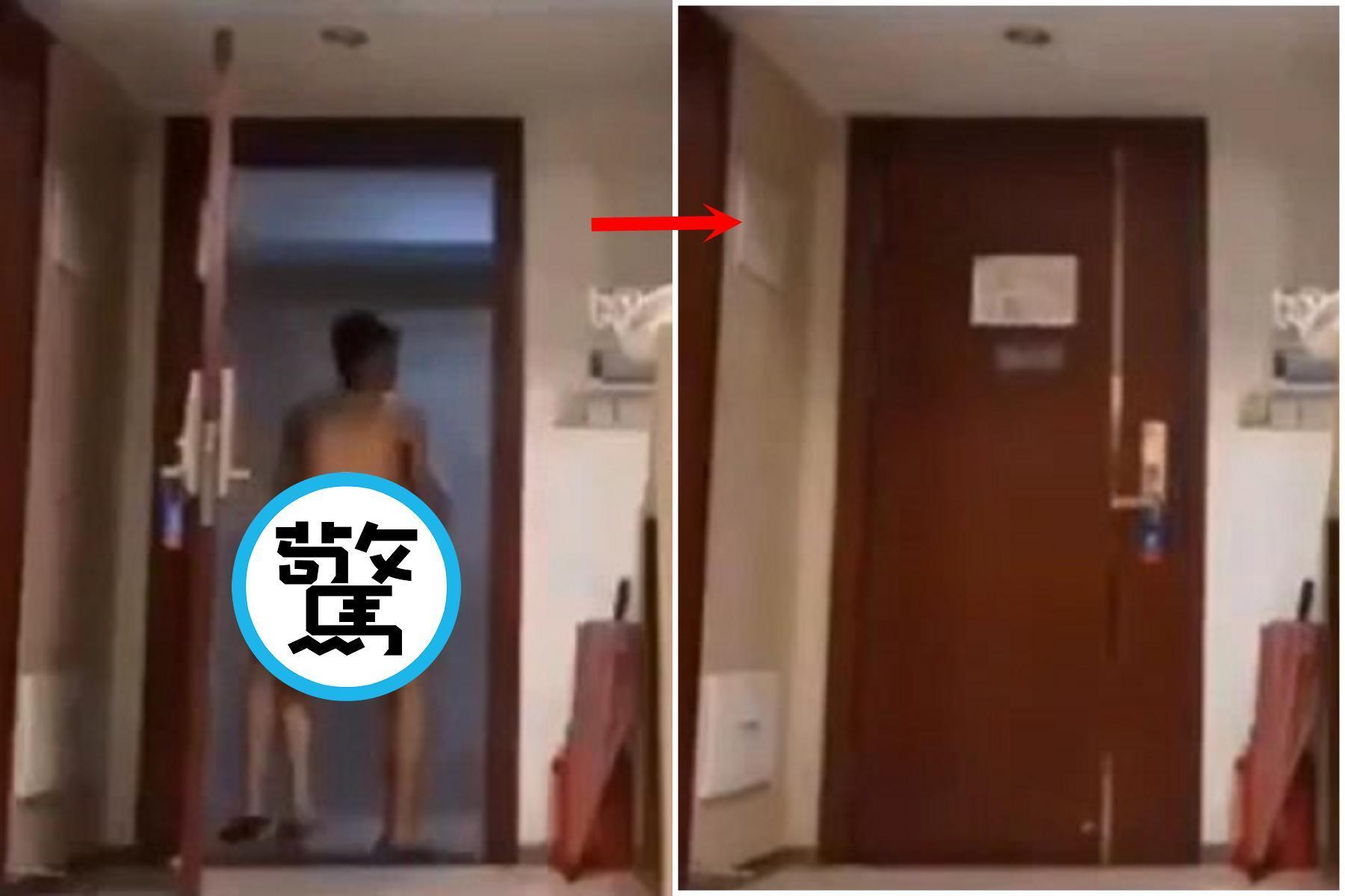 情侶求刺激走出門外性愛，「大門一啪」悲劇了！慘淪露宿走廊。（翻自《黑料不打烊》）