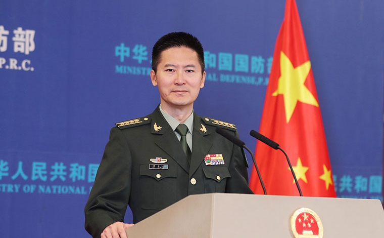 中國國防部新聞發言人譚克非今強調台灣問題是中國內政，呼籲美方不可逾越這條紅線。（翻攝自中國國防部）