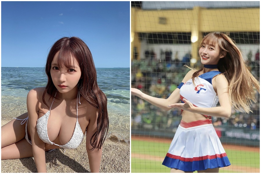 三上悠亞今天曬出與林襄的合影，引發網友討論。（翻攝自三上悠亞推特、林襄臉書）